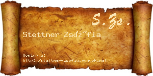 Stettner Zsófia névjegykártya